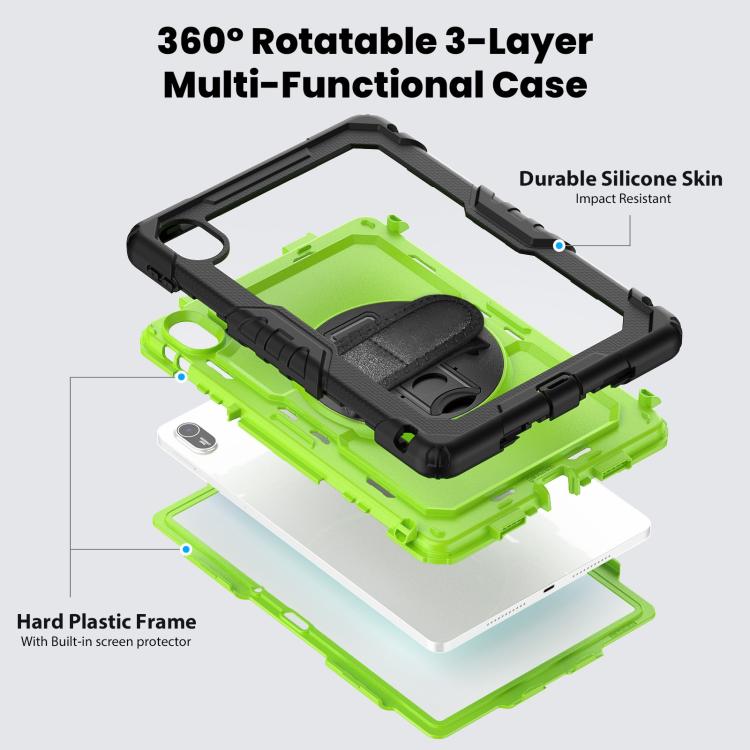For Huawei MatePad SE 11 2024 Silicone Hybrid PC Tablet Case with Shoulder Strap
