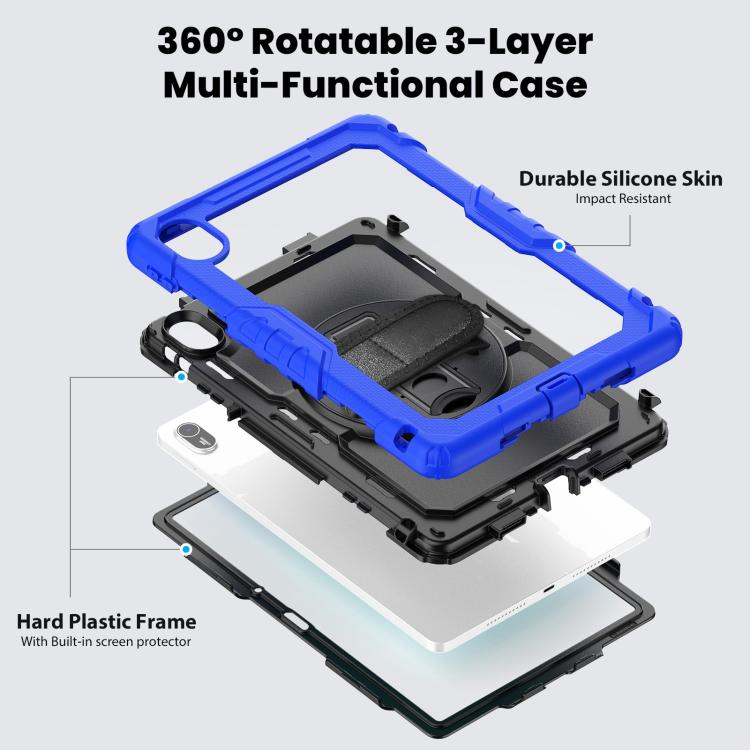For Huawei MatePad SE 11 2024 Silicone Hybrid PC Tablet Case with Shoulder Strap