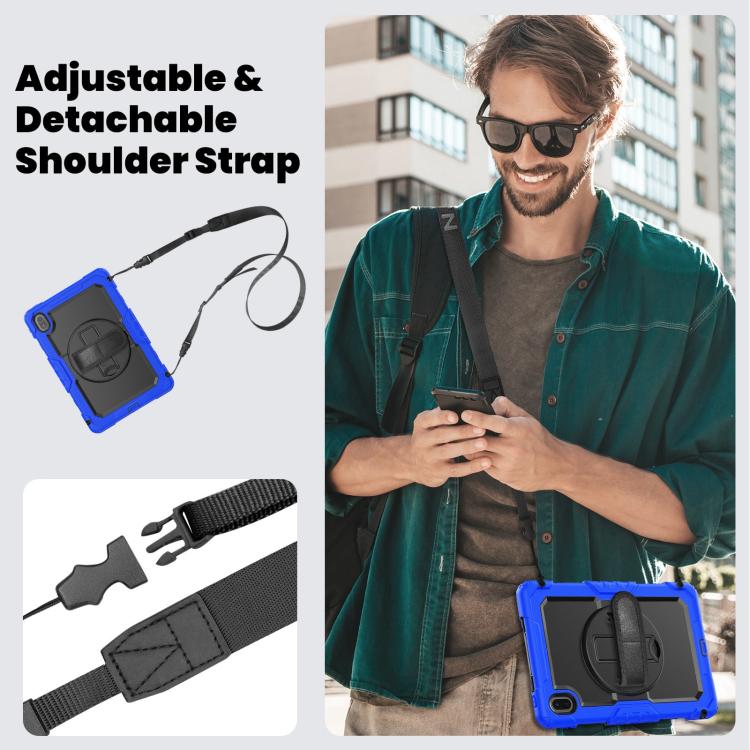 For Huawei MatePad SE 11 2024 Silicone Hybrid PC Tablet Case with Shoulder Strap