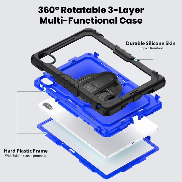 For Huawei MatePad SE 11 2024 Silicone Hybrid PC Tablet Case with Shoulder Strap