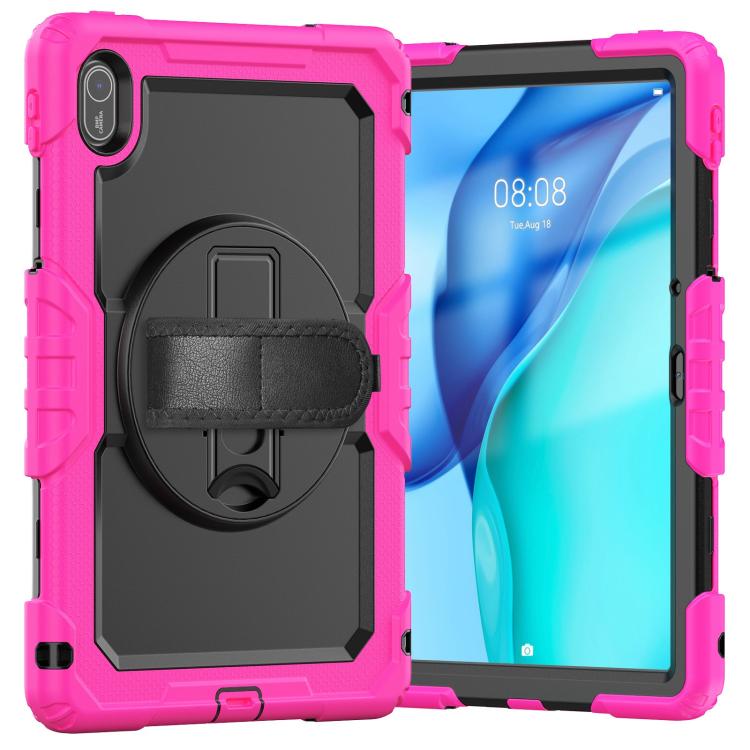 For Huawei MatePad SE 11 2024 Silicone Hybrid PC Tablet Case with Shoulder Strap