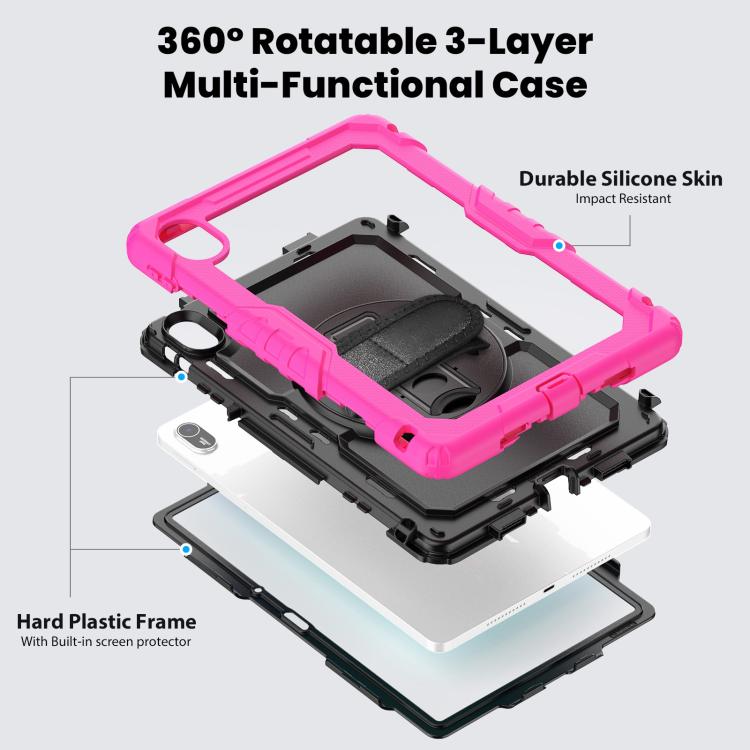 For Huawei MatePad SE 11 2024 Silicone Hybrid PC Tablet Case with Shoulder Strap