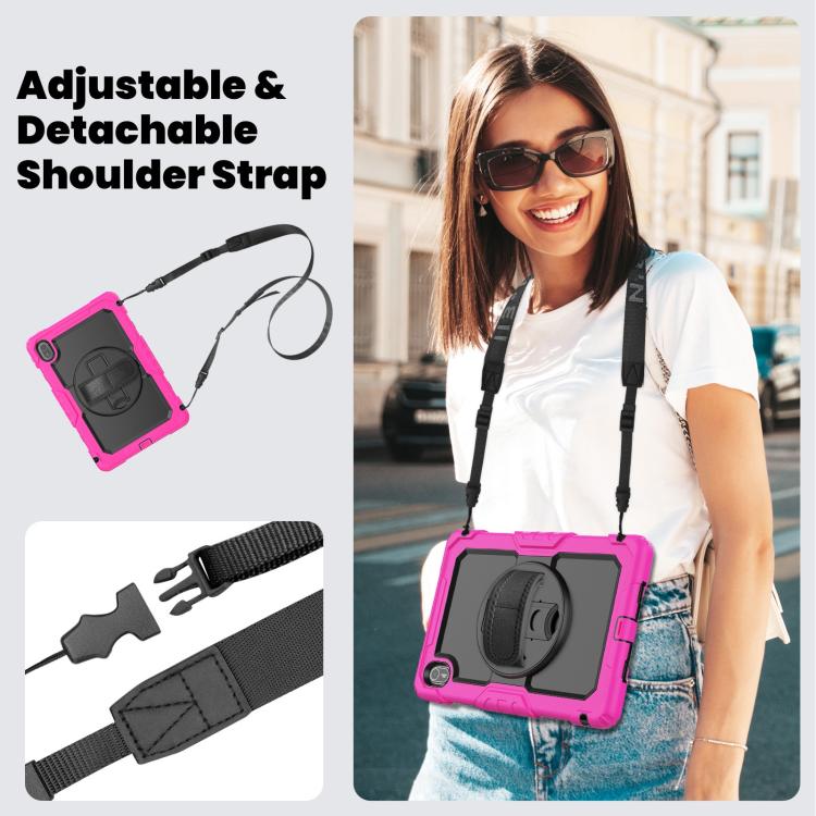 For Huawei MatePad SE 11 2024 Silicone Hybrid PC Tablet Case with Shoulder Strap