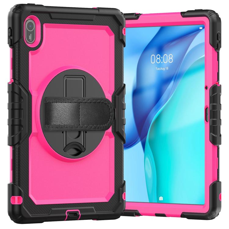 For Huawei MatePad SE 11 2024 Silicone Hybrid PC Tablet Case with Shoulder Strap