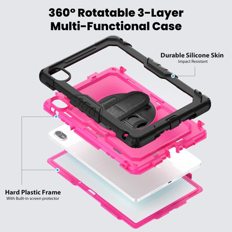 For Huawei MatePad SE 11 2024 Silicone Hybrid PC Tablet Case with Shoulder Strap
