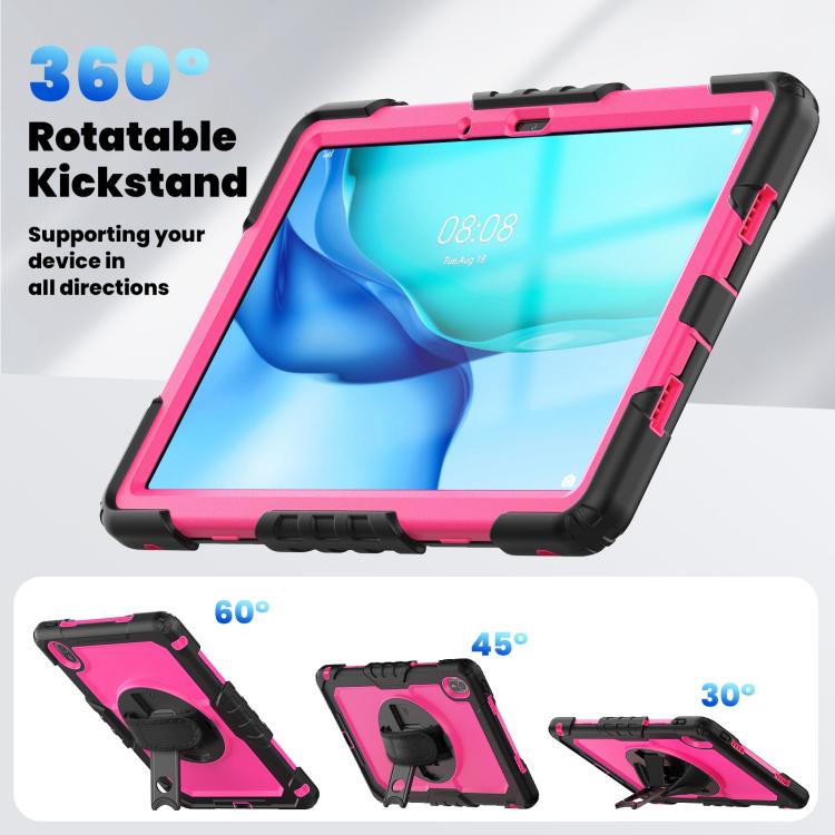 For Huawei MatePad SE 11 2024 Silicone Hybrid PC Tablet Case with Shoulder Strap