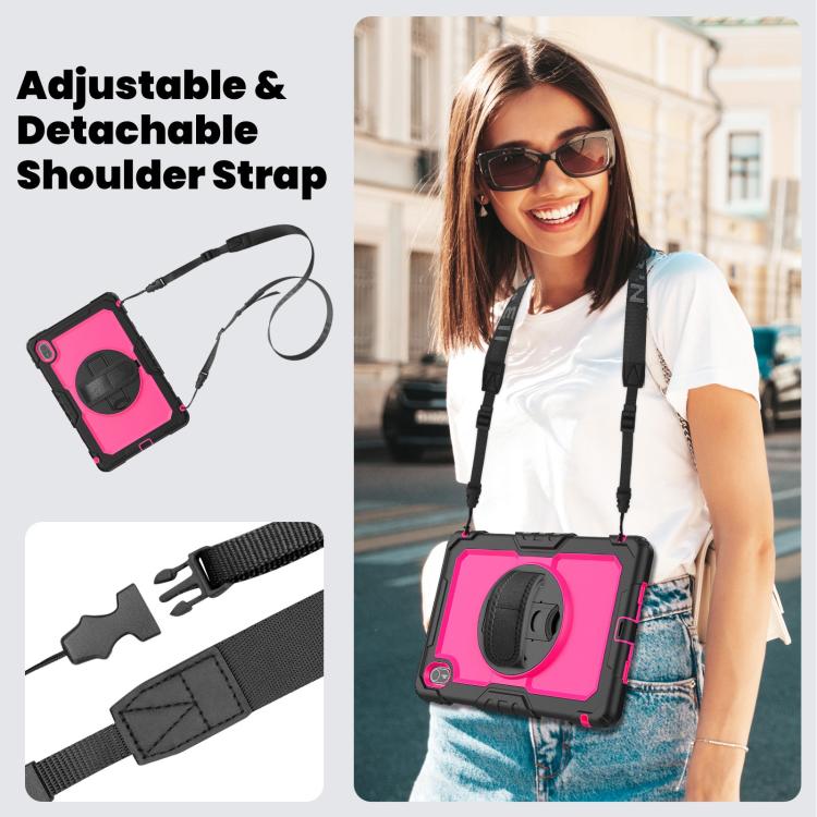 For Huawei MatePad SE 11 2024 Silicone Hybrid PC Tablet Case with Shoulder Strap
