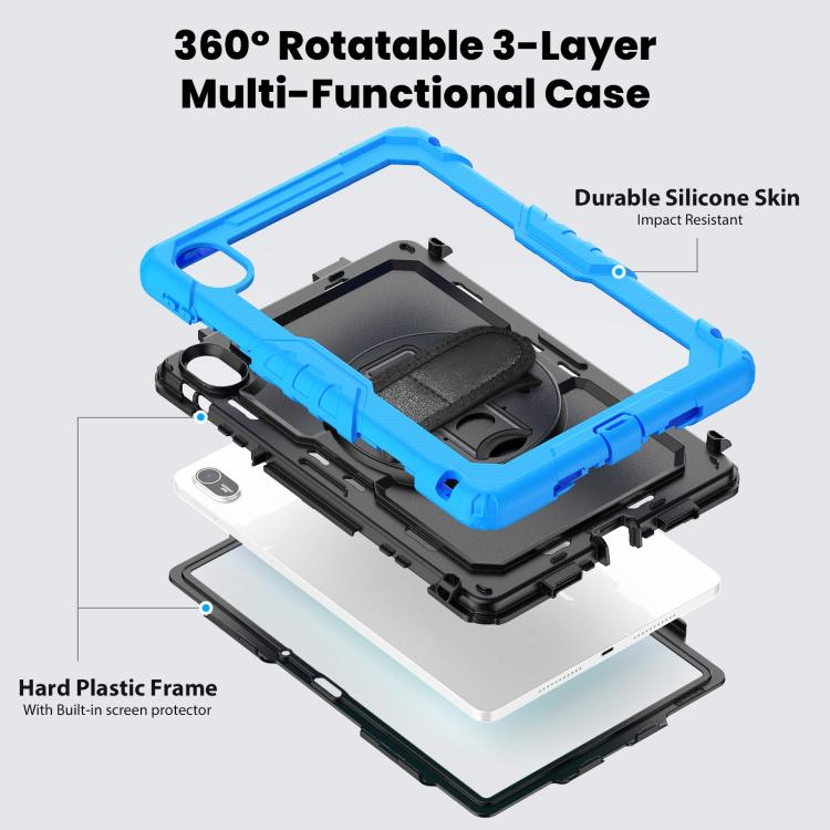 For Huawei MatePad SE 11 2024 Silicone Hybrid PC Tablet Case with Shoulder Strap