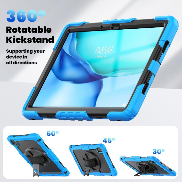 For Huawei MatePad SE 11 2024 Silicone Hybrid PC Tablet Case with Shoulder Strap