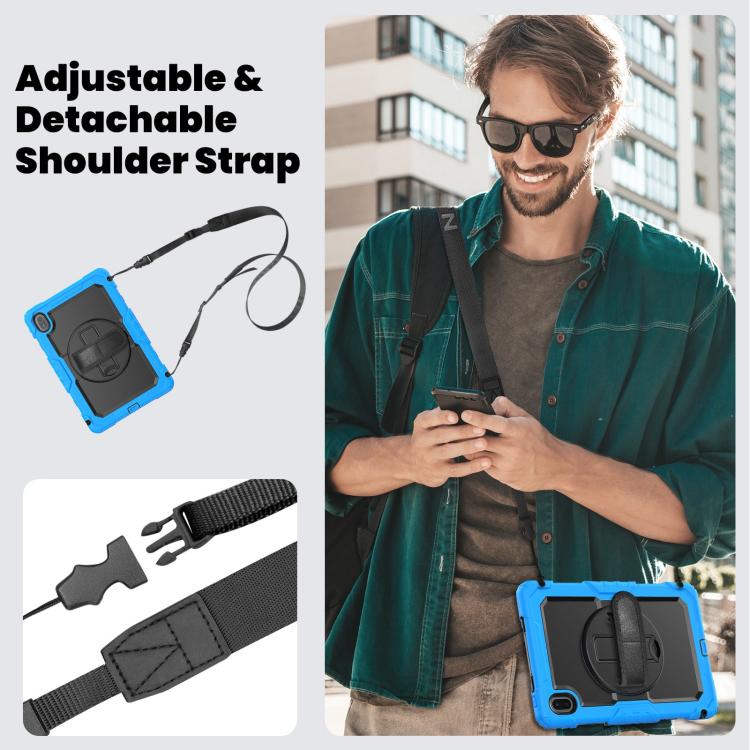 For Huawei MatePad SE 11 2024 Silicone Hybrid PC Tablet Case with Shoulder Strap