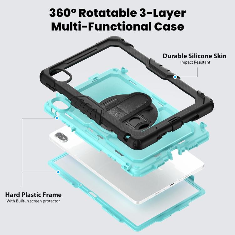 For Huawei MatePad SE 11 2024 Silicone Hybrid PC Tablet Case with Shoulder Strap