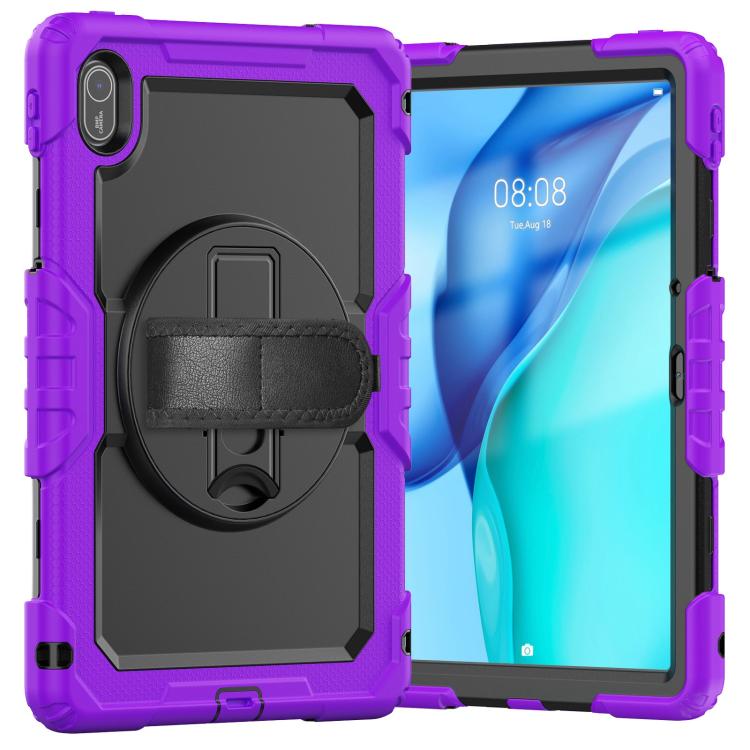 For Huawei MatePad SE 11 2024 Silicone Hybrid PC Tablet Case with Shoulder Strap