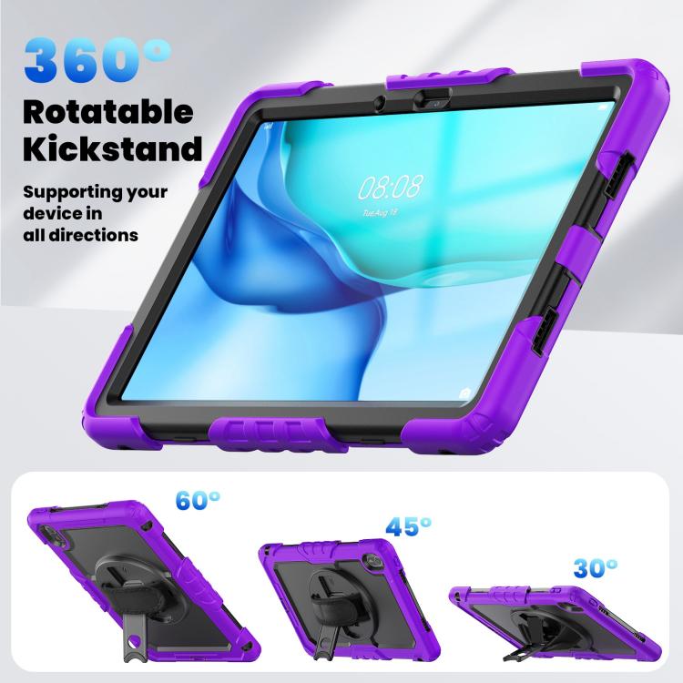 For Huawei MatePad SE 11 2024 Silicone Hybrid PC Tablet Case with Shoulder Strap