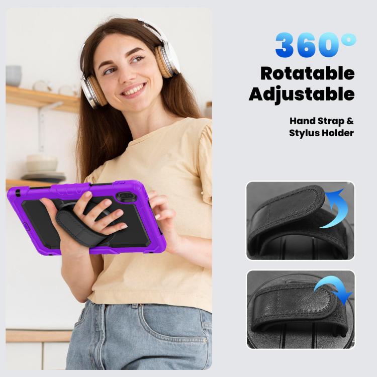 For Huawei MatePad SE 11 2024 Silicone Hybrid PC Tablet Case with Shoulder Strap