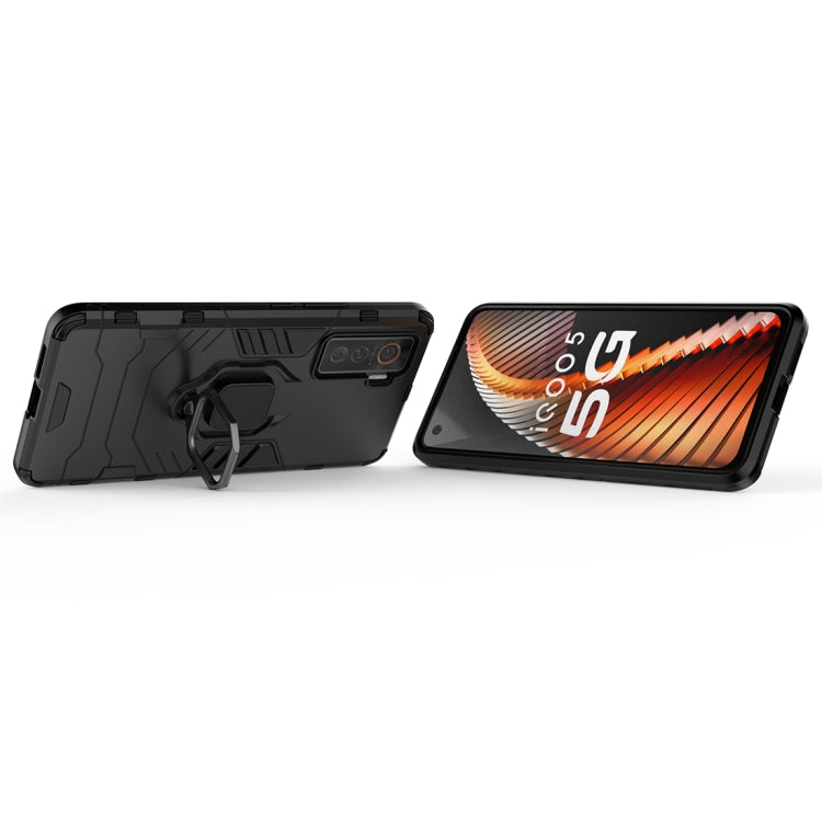 For Vivo iQOO 5 5G Shockproof PC + TPU Protective Case with Magnetic Ring Holder