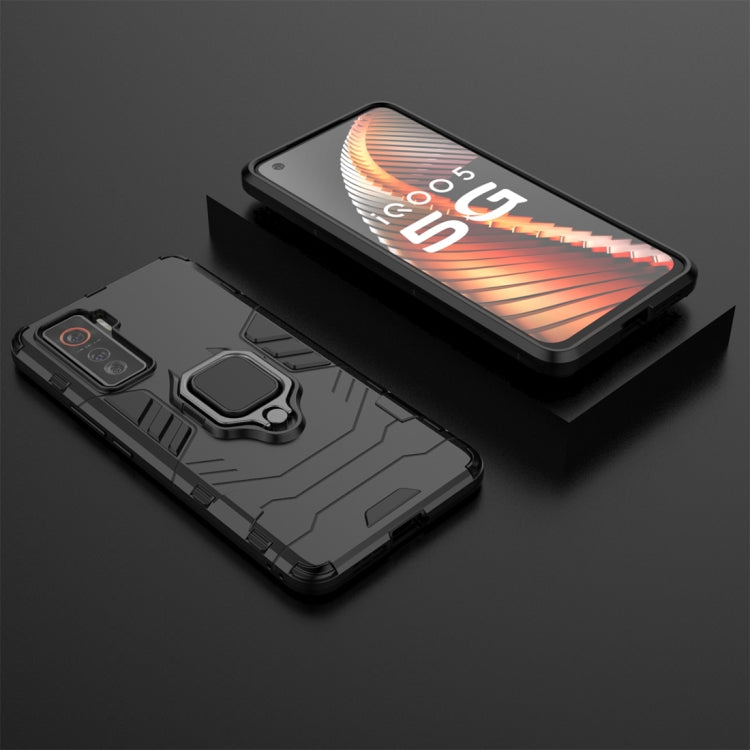 For Vivo iQOO 5 5G Shockproof PC + TPU Protective Case with Magnetic Ring Holder
