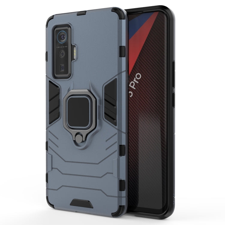 For Vivo iQOO 5 Pro 5G Shockproof PC + TPU Protective Case with Magnetic Ring Holder