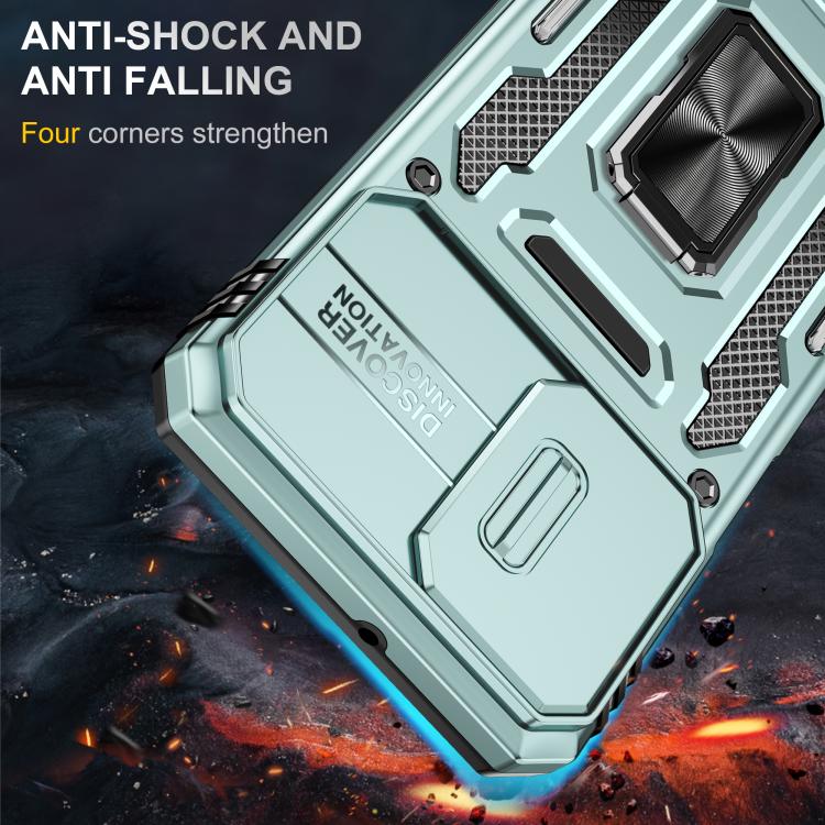 For Motorola Moto G55 5G Armor PC + TPU Camera Shield Phone Case