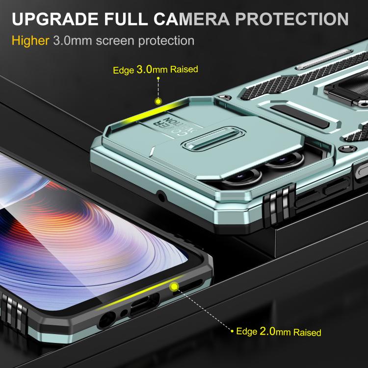 For Motorola Moto G55 5G Armor PC + TPU Camera Shield Phone Case