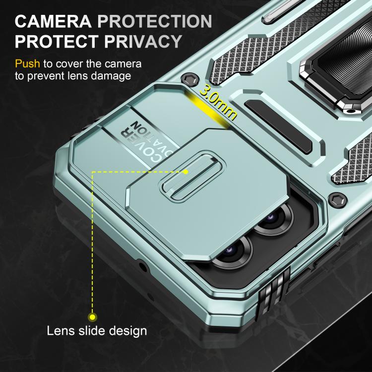 For Motorola Moto G55 5G Armor PC + TPU Camera Shield Phone Case