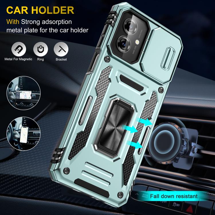 For Motorola Moto G55 5G Armor PC + TPU Camera Shield Phone Case