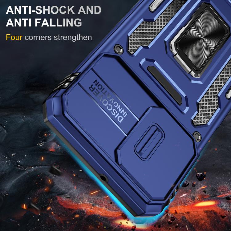 For Motorola Moto G55 5G Armor PC + TPU Camera Shield Phone Case