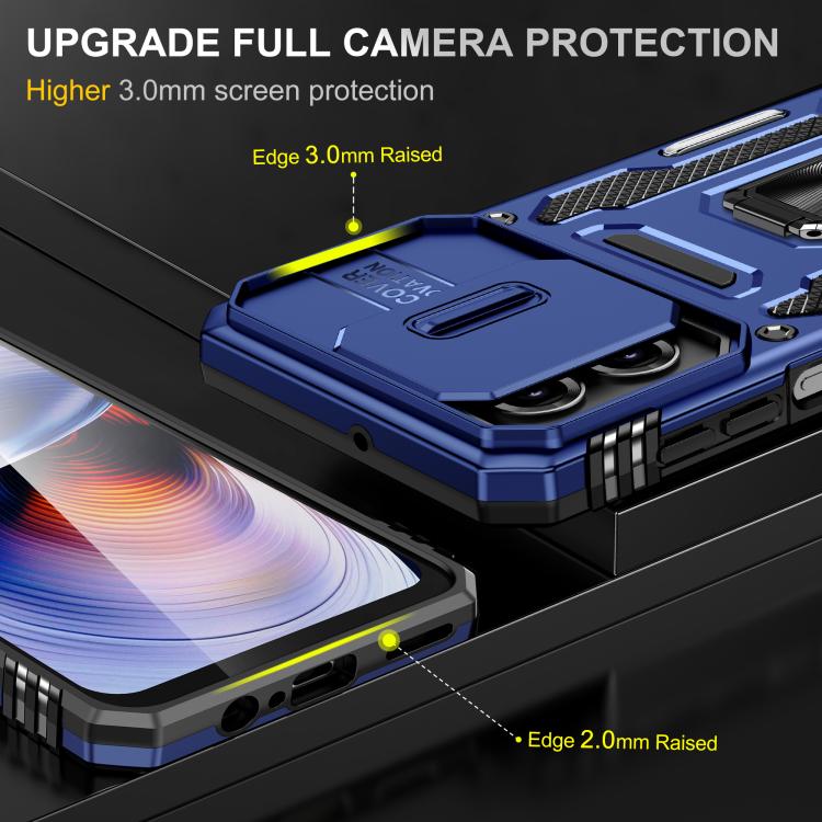 For Motorola Moto G55 5G Armor PC + TPU Camera Shield Phone Case