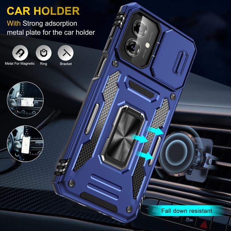 For Motorola Moto G55 5G Armor PC + TPU Camera Shield Phone Case