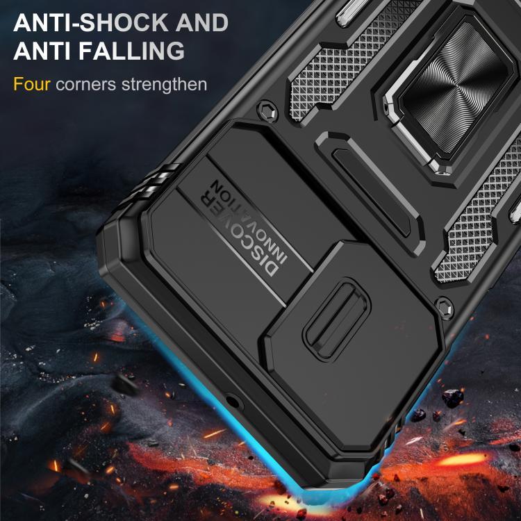 For Motorola Moto G55 5G Armor PC + TPU Camera Shield Phone Case
