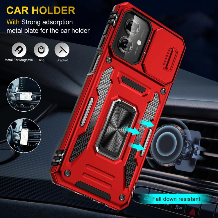 For Motorola Moto G55 5G Armor PC + TPU Camera Shield Phone Case
