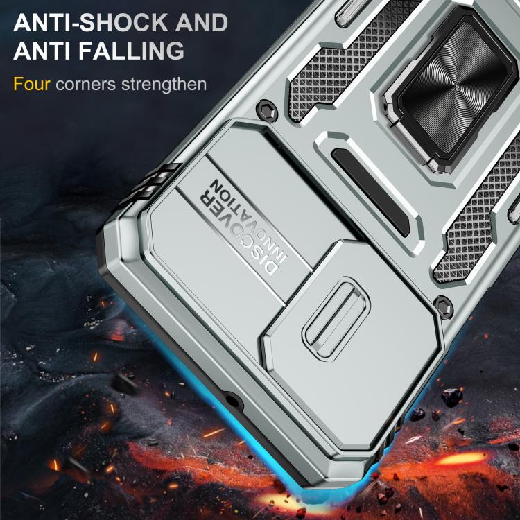 For Motorola Moto G55 5G Armor PC + TPU Camera Shield Phone Case