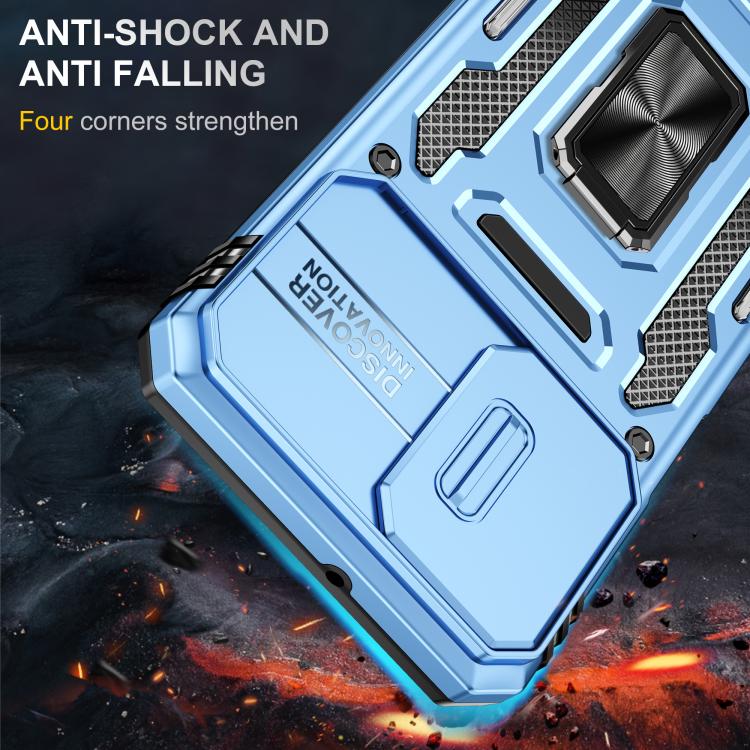 For Motorola Moto G55 5G Armor PC + TPU Camera Shield Phone Case