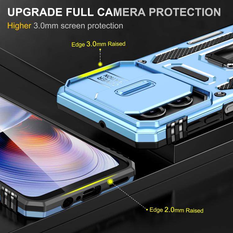For Motorola Moto G55 5G Armor PC + TPU Camera Shield Phone Case