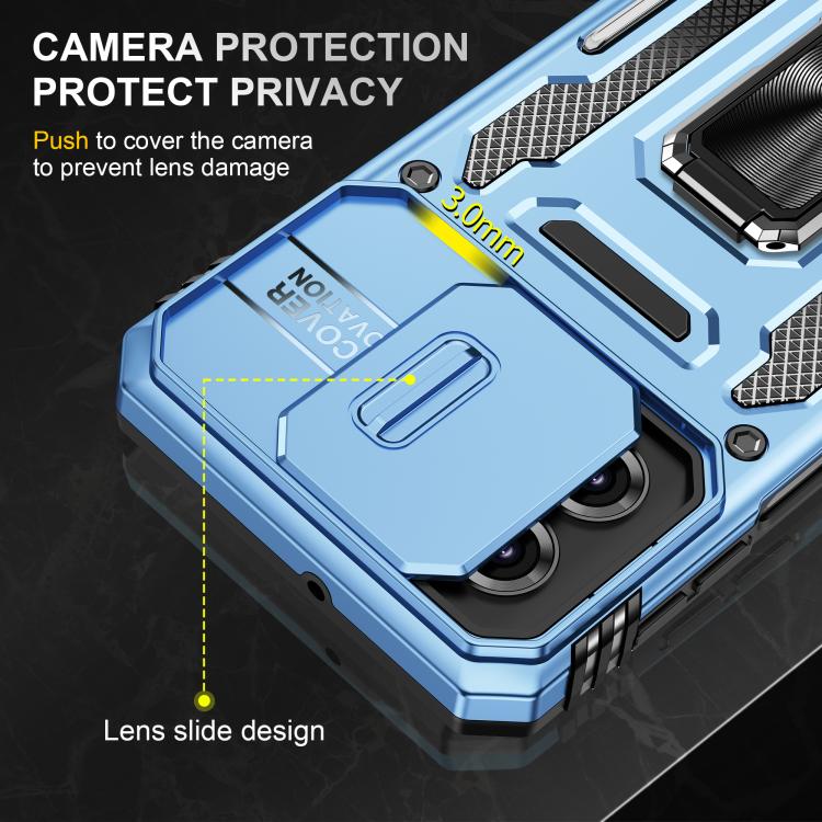 For Motorola Moto G55 5G Armor PC + TPU Camera Shield Phone Case
