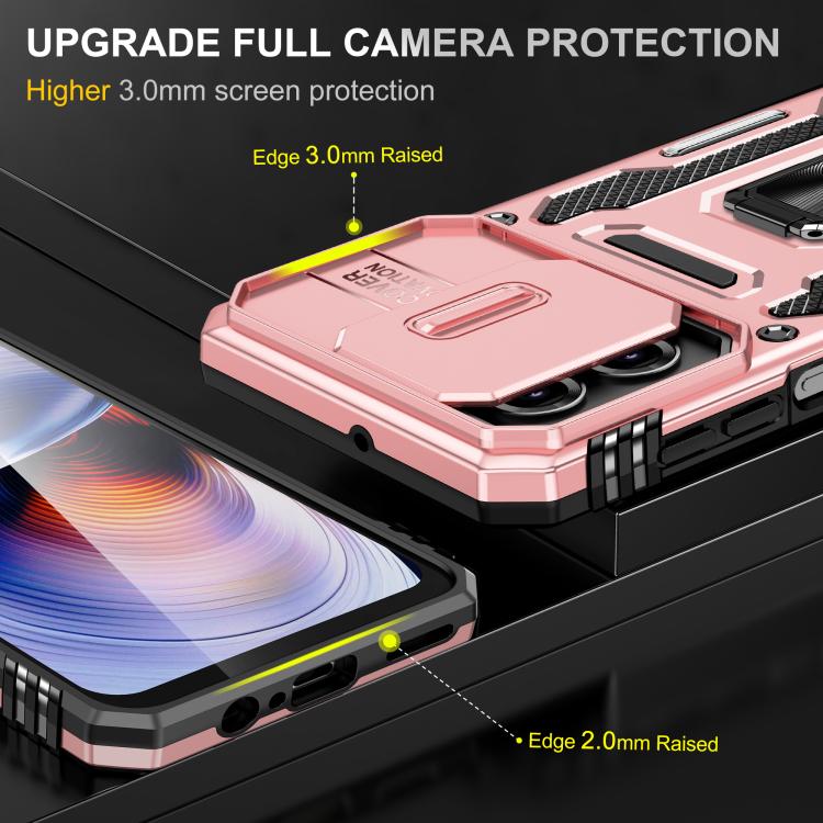 For Motorola Moto G55 5G Armor PC + TPU Camera Shield Phone Case