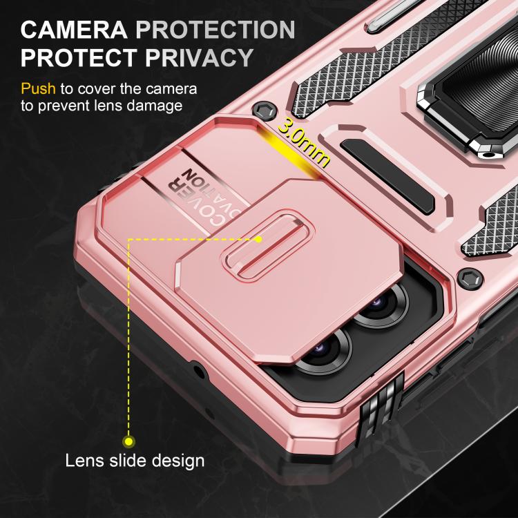 For Motorola Moto G55 5G Armor PC + TPU Camera Shield Phone Case