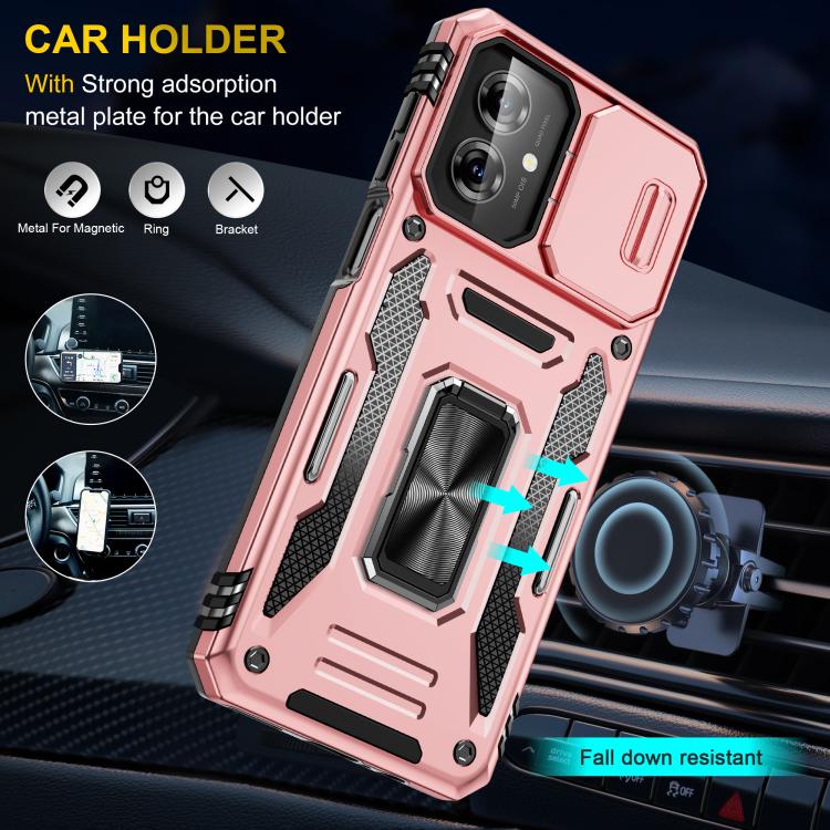 For Motorola Moto G55 5G Armor PC + TPU Camera Shield Phone Case