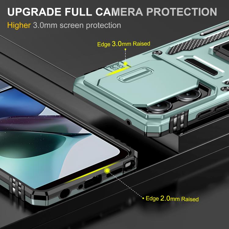 For Motorola Moto G Stylus 5G 2025 Armor PC + TPU Camera Shield Phone Case