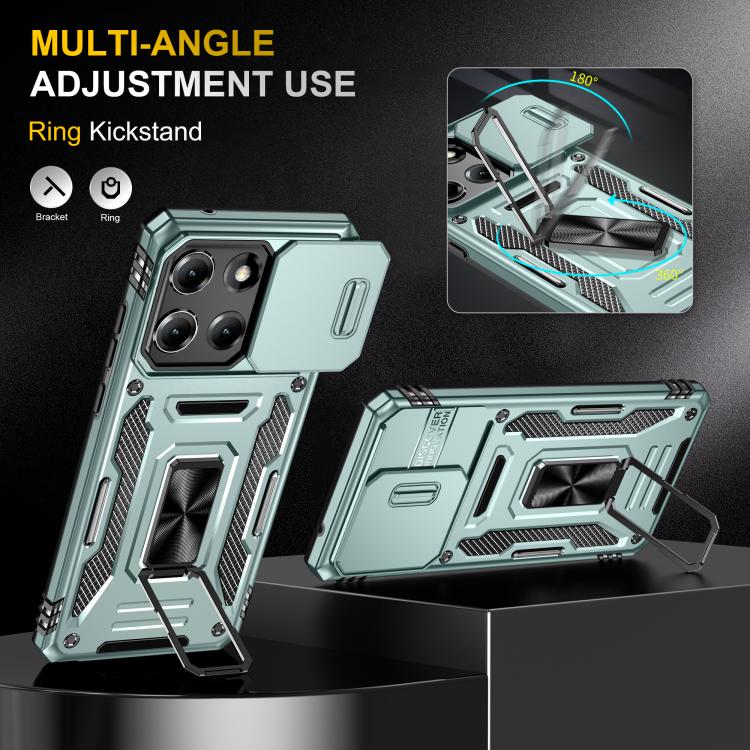 For Motorola Moto G Stylus 5G 2025 Armor PC + TPU Camera Shield Phone Case