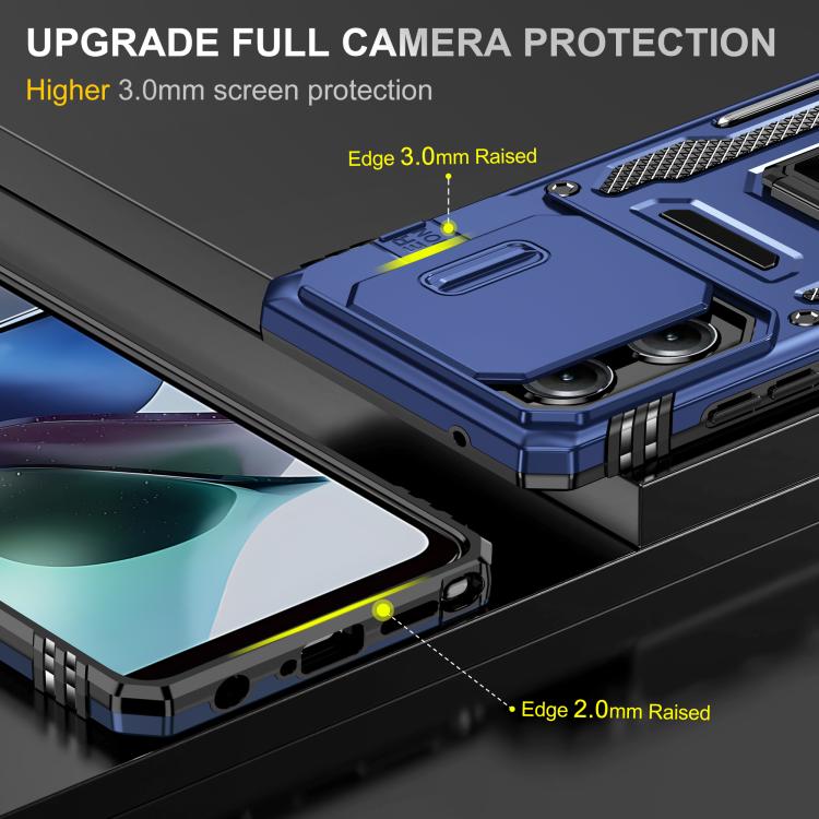 For Motorola Moto G Stylus 5G 2025 Armor PC + TPU Camera Shield Phone Case