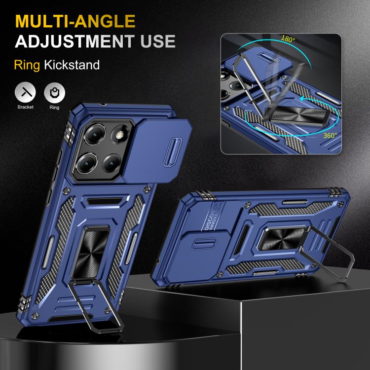 For Motorola Moto G Stylus 5G 2025 Armor PC + TPU Camera Shield Phone Case