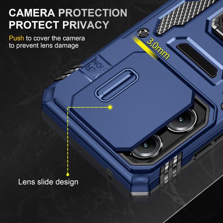 For Motorola Moto G Stylus 5G 2025 Armor PC + TPU Camera Shield Phone Case