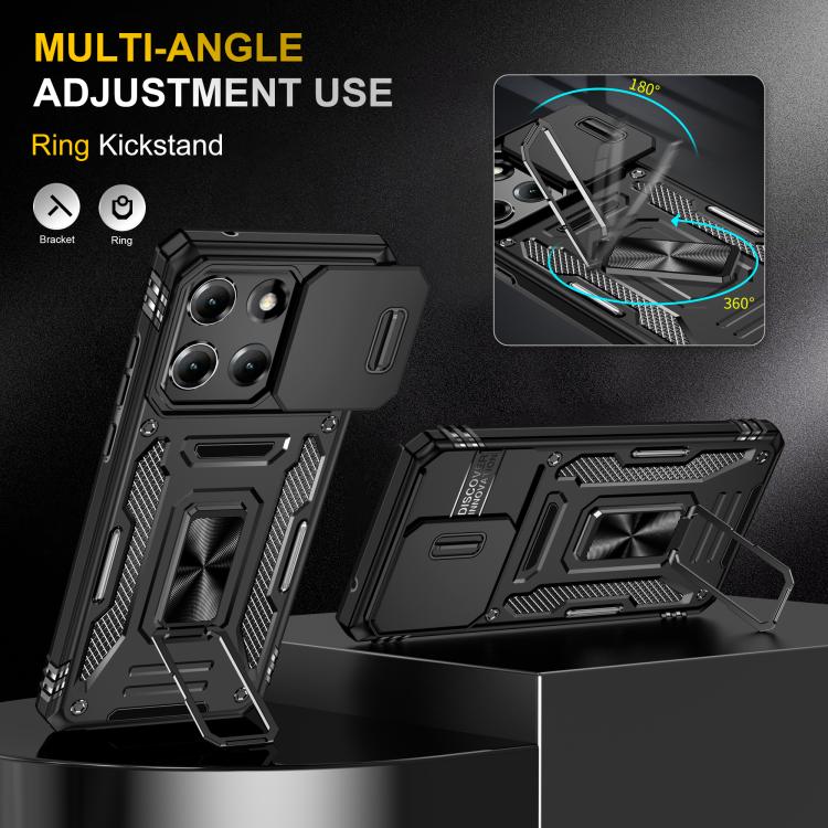 For Motorola Moto G Stylus 5G 2025 Armor PC + TPU Camera Shield Phone Case