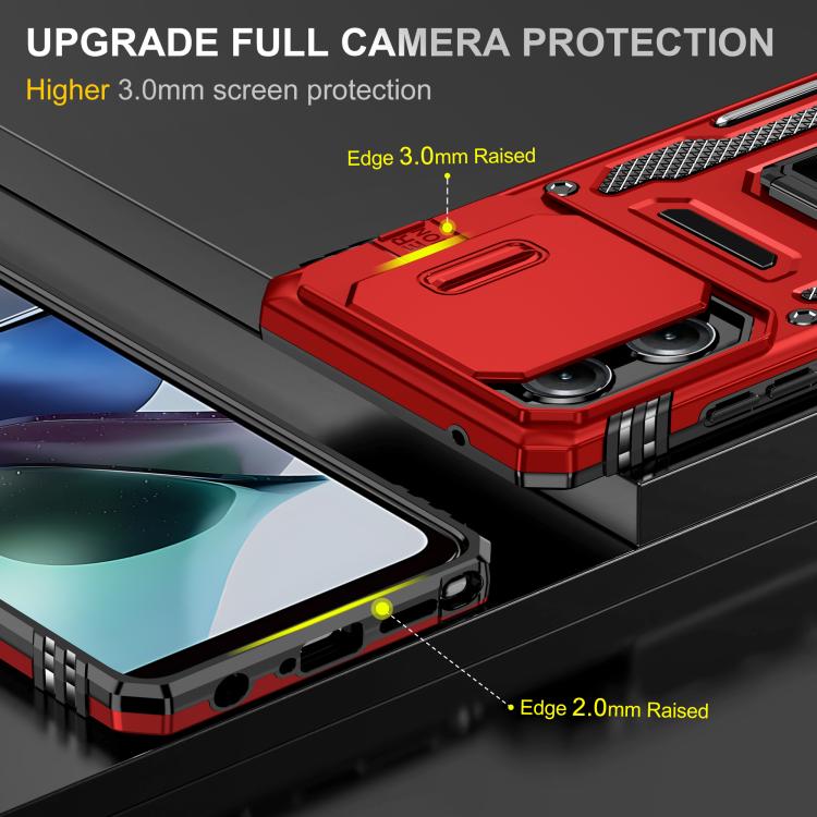 For Motorola Moto G Stylus 5G 2025 Armor PC + TPU Camera Shield Phone Case