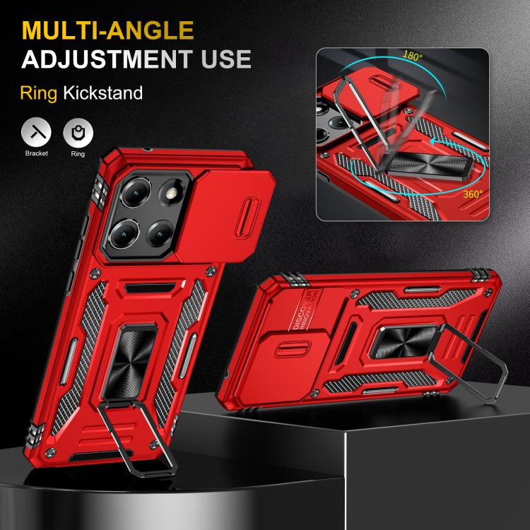 For Motorola Moto G Stylus 5G 2025 Armor PC + TPU Camera Shield Phone Case