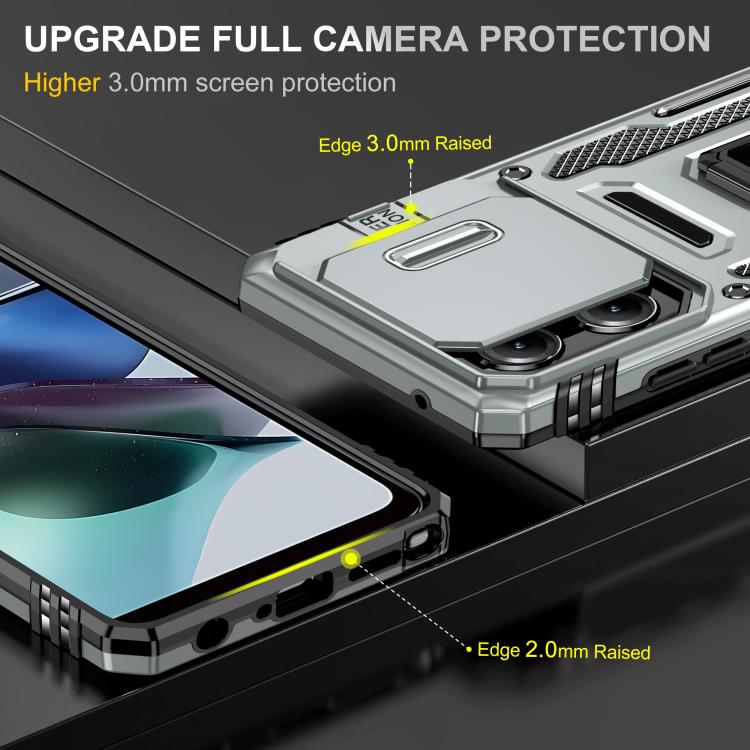 For Motorola Moto G Stylus 5G 2025 Armor PC + TPU Camera Shield Phone Case