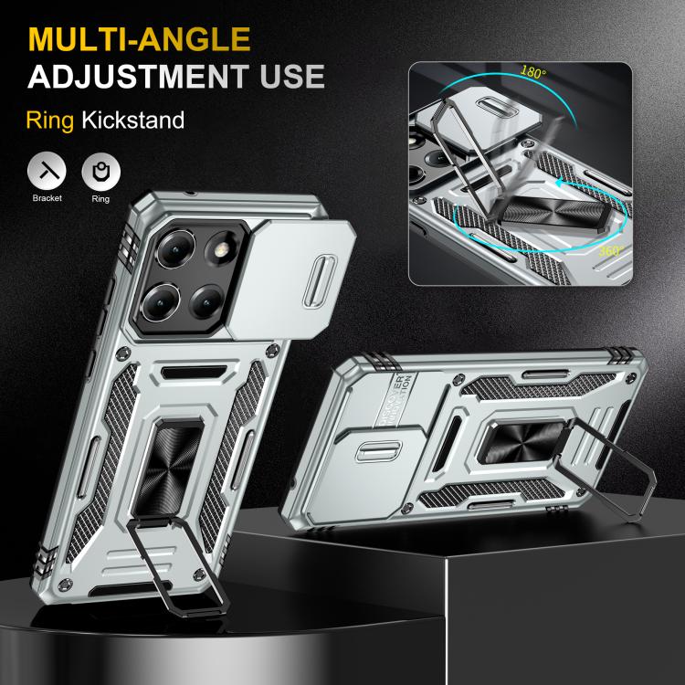 For Motorola Moto G Stylus 5G 2025 Armor PC + TPU Camera Shield Phone Case