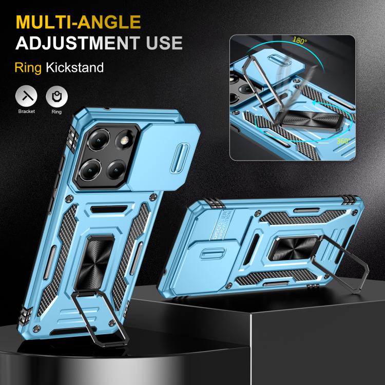 For Motorola Moto G Stylus 5G 2025 Armor PC + TPU Camera Shield Phone Case