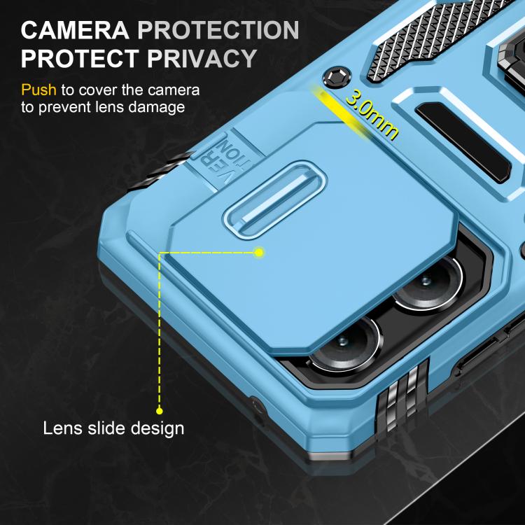For Motorola Moto G Stylus 5G 2025 Armor PC + TPU Camera Shield Phone Case