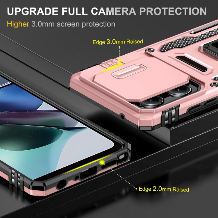 For Motorola Moto G Stylus 5G 2025 Armor PC + TPU Camera Shield Phone Case